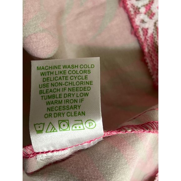 Lilly Pulitzer Shirt Dress 4 Pink Tan Peacock Print Twill - Picture 11 of 12